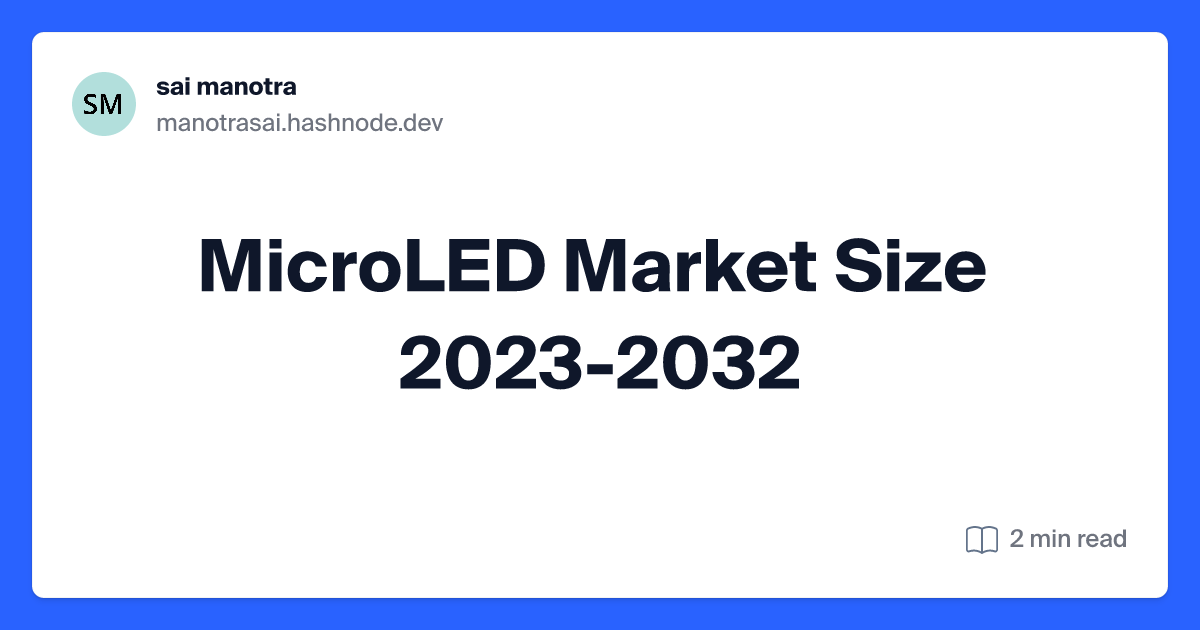 MicroLED Market Size  2023-2032