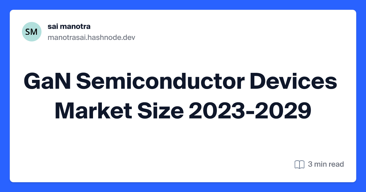 GaN Semiconductor Devices Market Size 2023-2029